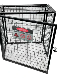 Forklift Gas Bottle cage with opened door