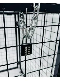 Forklift Gas Bottle cage with a chain and combination padlock