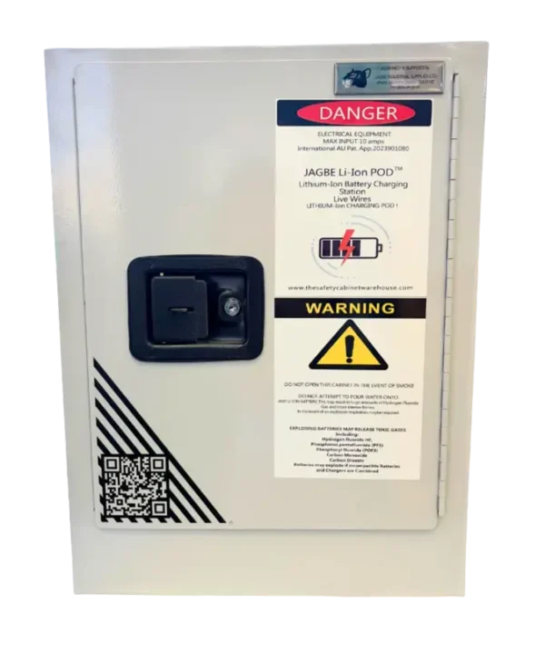 4 Station Lithium-Ion Battery Cabinet | Charging & Storage | Fire-Safe
