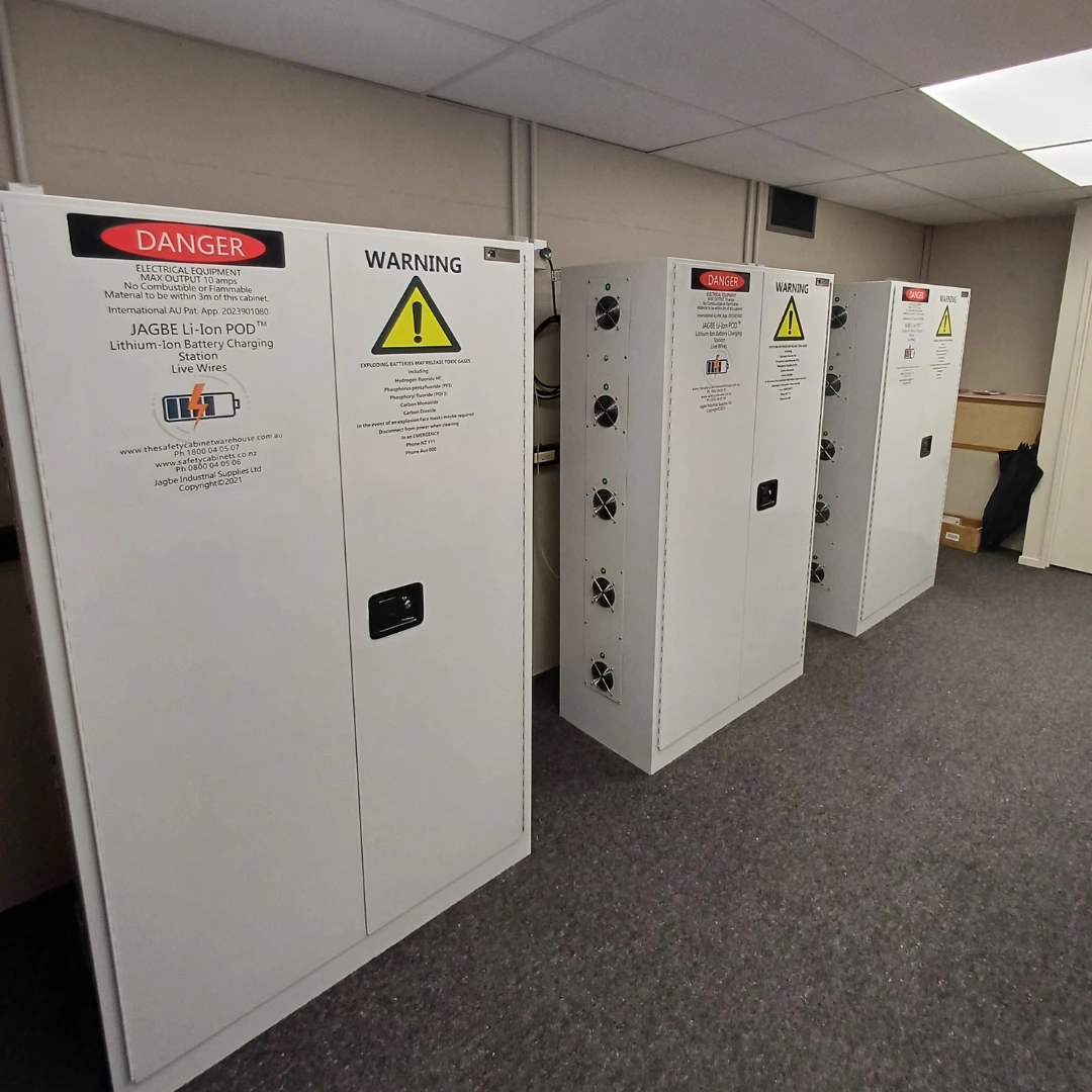 20 Station Lithium-Ion Battery Cabinet | Charging & Storage | Fire-Safe