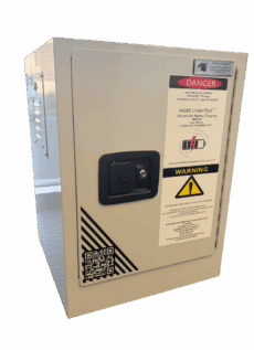 4 Station Lithium-Ion Battery Cabinet | Charging & Storage | Fire-Safe