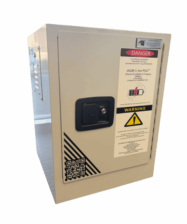 4 Station Lithium-Ion Battery Cabinet | Charging & Storage | Fire-Safe