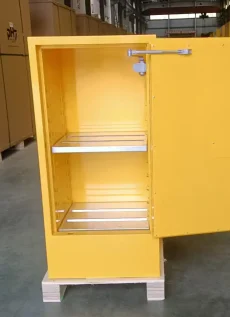 Open 60L Flammable Goods Cabinet on a pallet