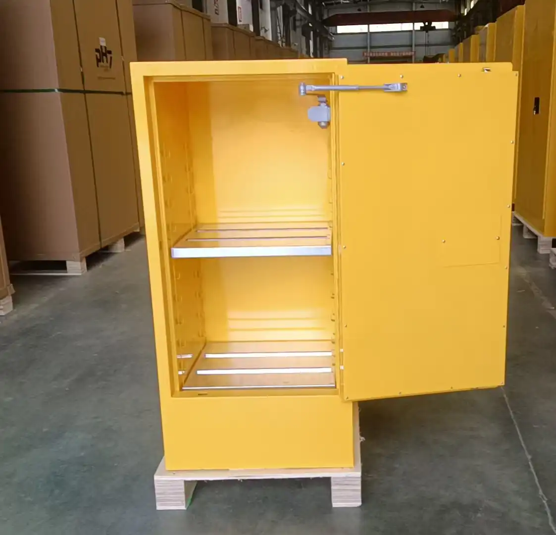 Open 60L Flammable Goods Cabinet on a pallet