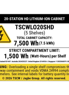 Heavy-Duty Large Lithium-Ion Battery Cabinet | Indoor/Outdoor | Fire-Safe