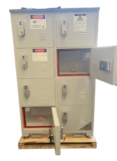Heavy Duty Lithium-Ion Battery Cabinet | 8 Door | Fire-Safe