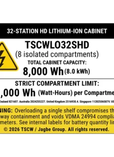 Heavy Duty Lithium-Ion Battery Cabinet | 8 Door | Fire-Safe