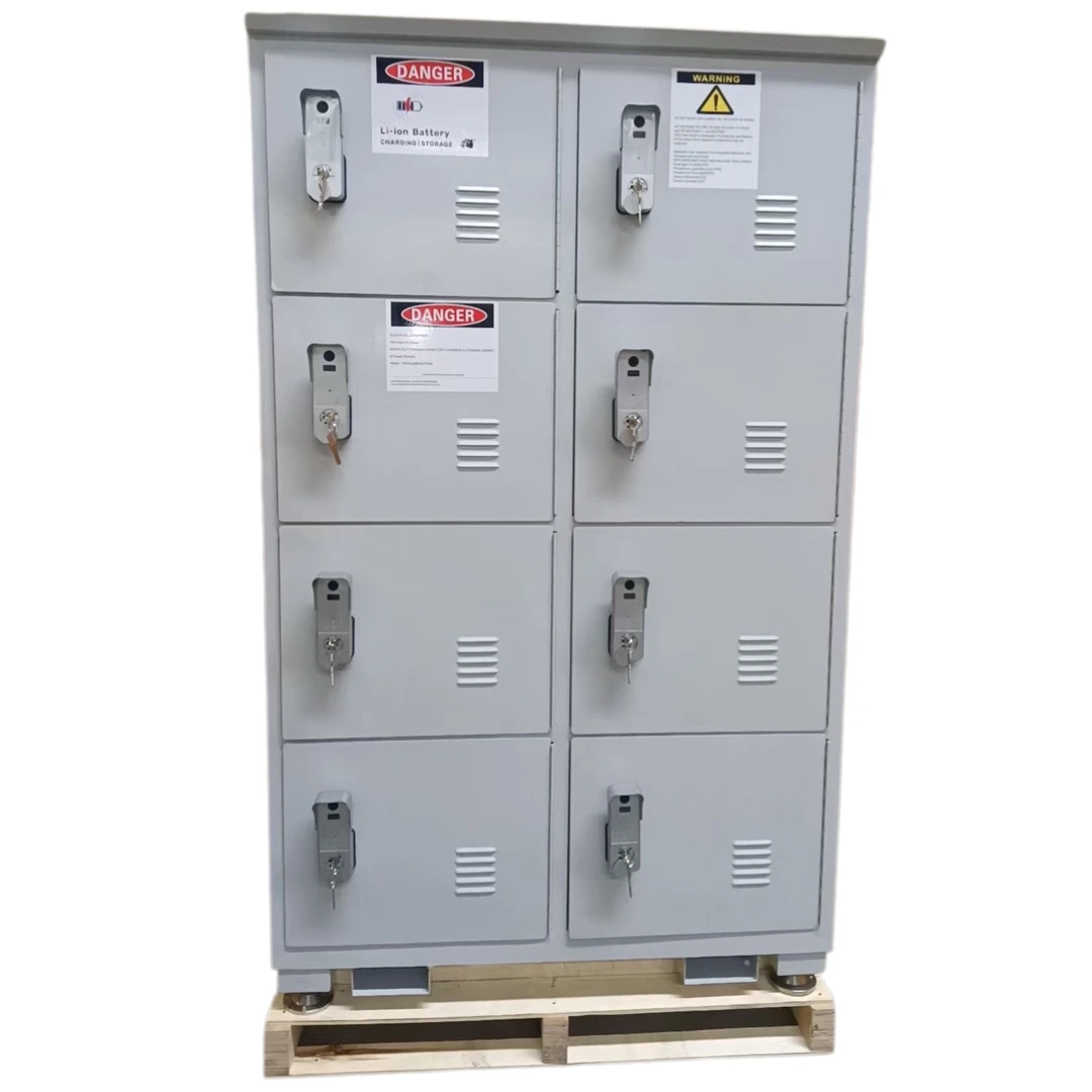 Heavy Duty Lithium-Ion Battery Cabinet | 8 Door | Fire-Safe