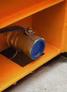 20ft DG-Tainer bund drainage valve